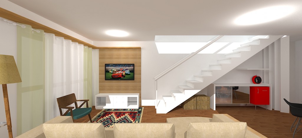 SALA - VISTA PARA ESCADA