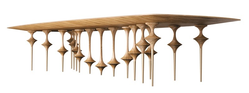 Mesa de jantar retangular  Bailarina Medidas: 250x120x74hcm Materiais: freijó Preço: 22.390 reais